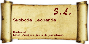 Swoboda Leonarda névjegykártya
